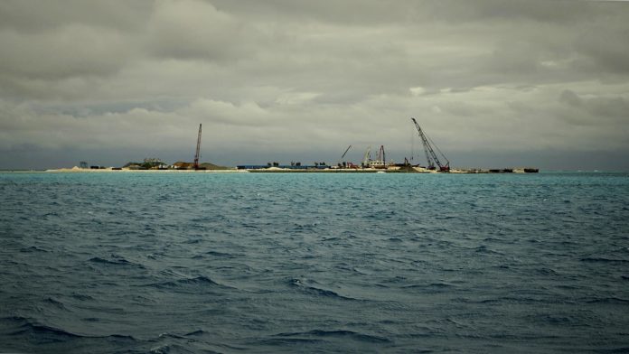 Isola nel Mar Meridionale Cinese. Credits @BBC