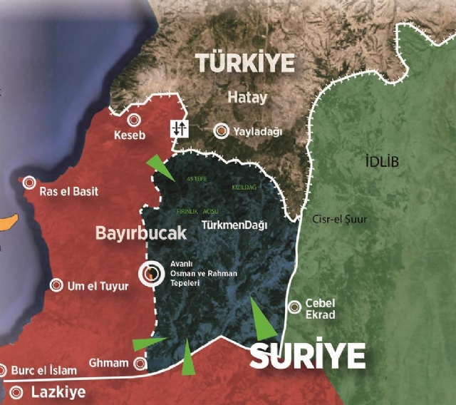Regione di Bayirbucak, in Siria, abitata da siriani turcomanni e luogo dello schianto del jet russo / credits: haber24.com