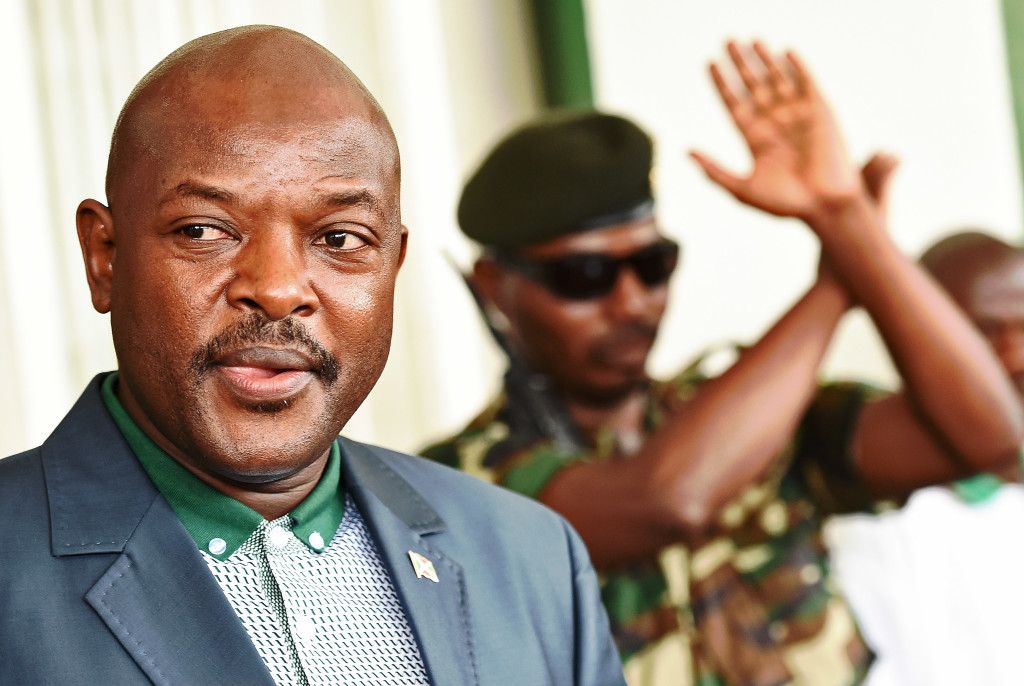 Il Presidente del Burundi, Pierre Nkurunziza, durante una conferenza stampa - credits: Afp / Carl de Souza