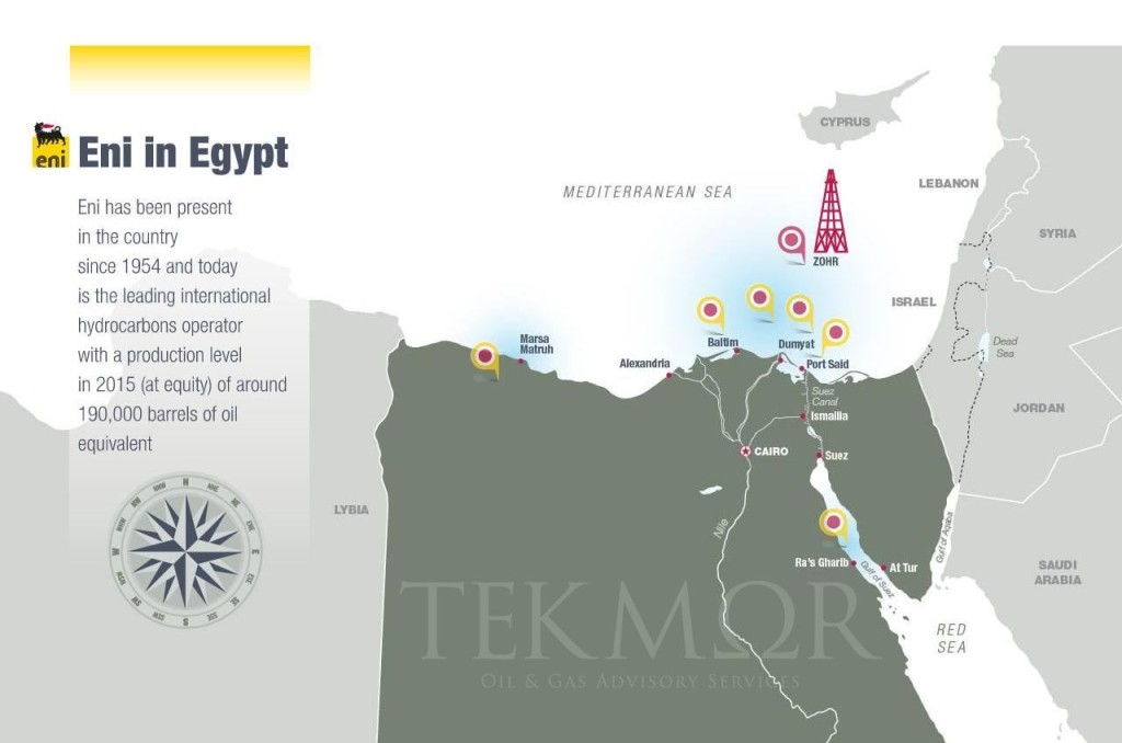 Gli impianti ENI in Egitto / clicca per ingrandire / credits: tekmormonitor advisory