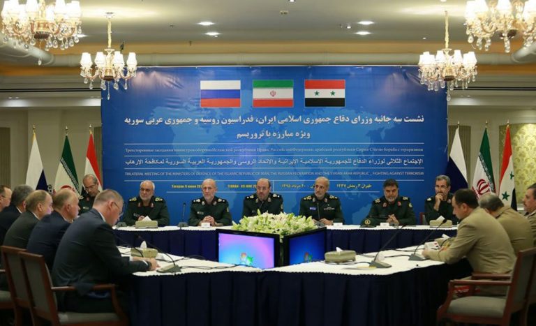I Ministri della Difesa di Iran, Russia e Siria in un incontro trilaterale a Teheran, 10/06/2016. Credits to: Mohammad Agah
