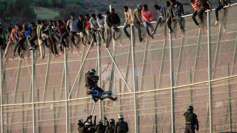 Spagna, confine Ceuta Melilla Marocco