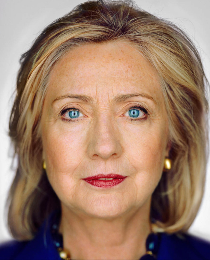 Hillary Clinton close up schoeller