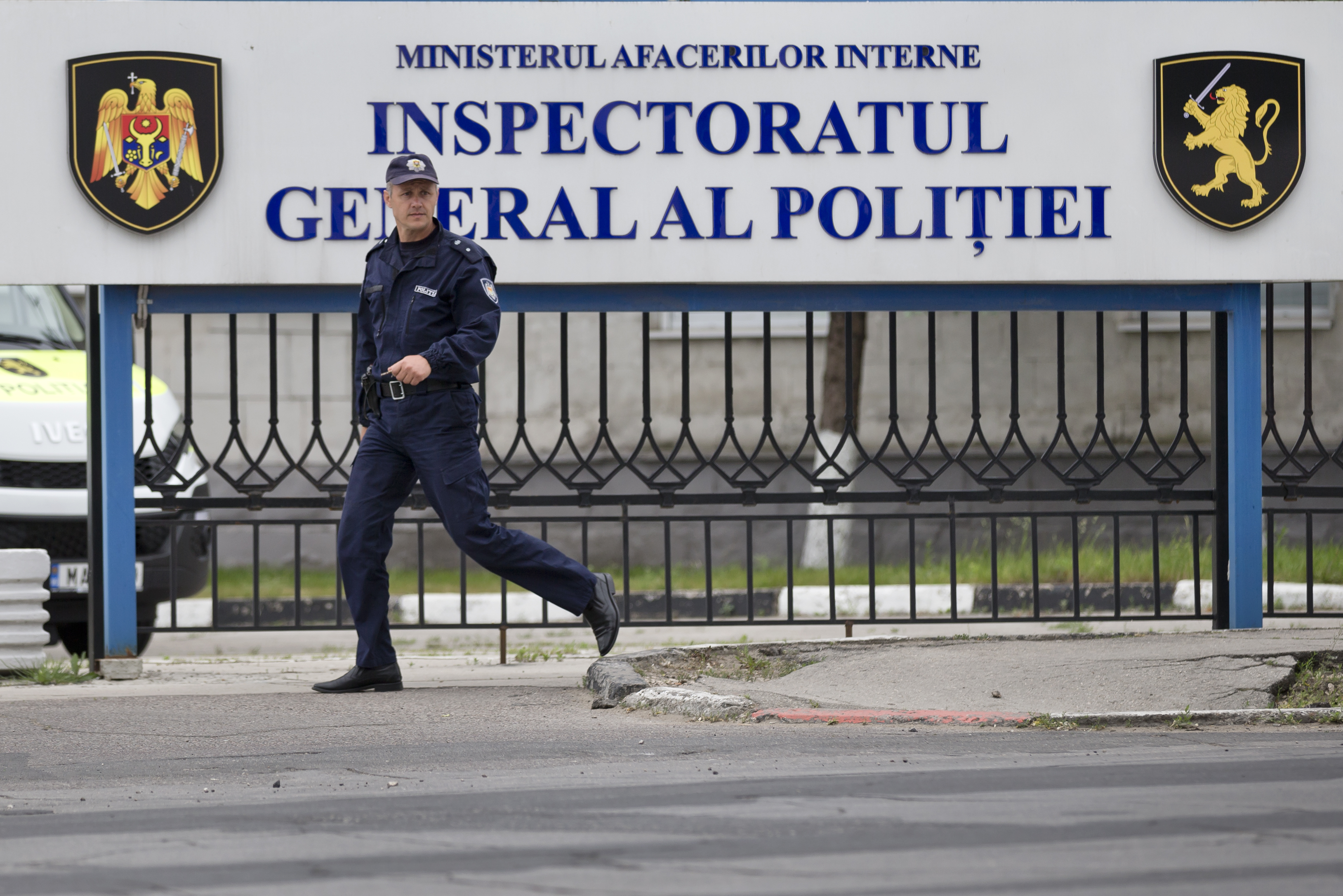 Sede della polizia nazionale, Chisinau, Moldova (AP Photo/Vadim Ghirda)