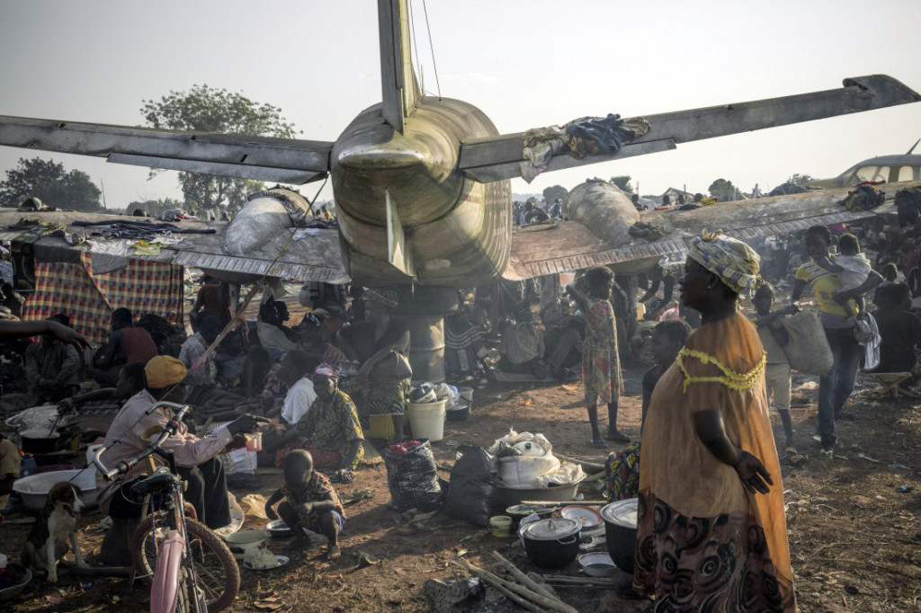 Bangui Circa 100.000 rifugiati musulmani sono accampati nell'aeroporto di Bangui, cercando rifugio dalle milizie cristiane Seleka © William Daniels