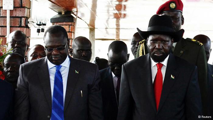 Il Presidente sud sudanese Salva Kiir (destra) e il Generale Riek Machar (sinistra) - credits: Reuters