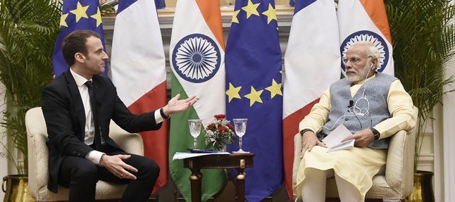 La prima visita ufficiale di Macron in India